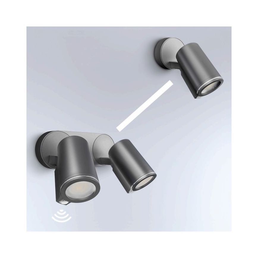 STEINEL 058654- LED-Außenleuchte mit Sensor SPOT DUO 2xGU10/7,5W/230V IP44