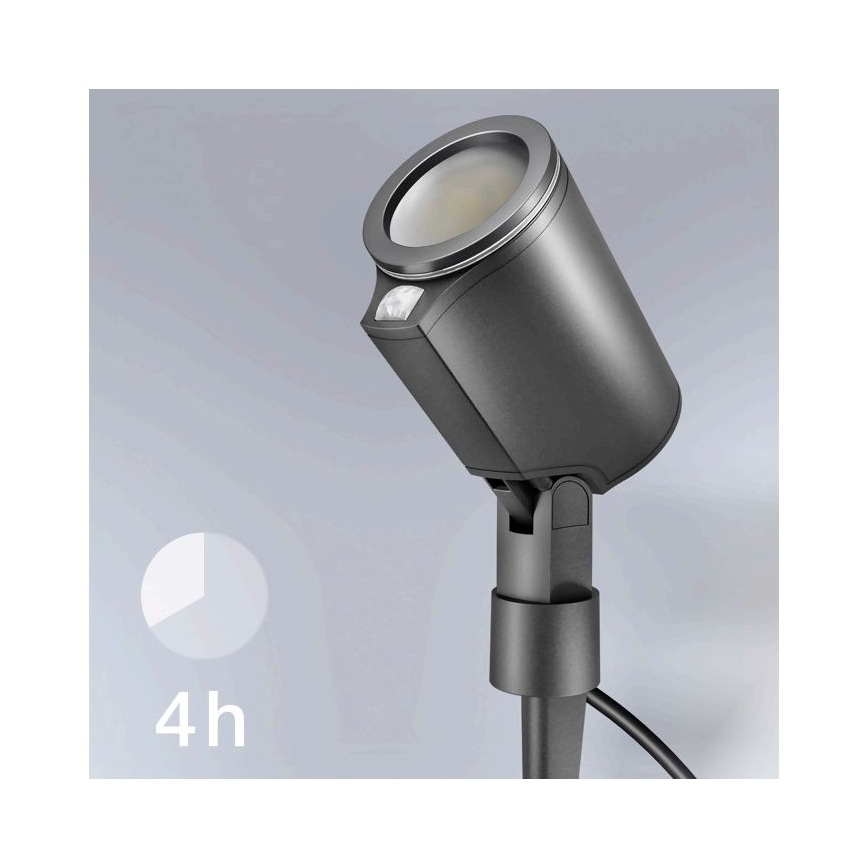 STEINEL 058685 – Lampada LED da esterno con sensore SPOT GARDEN 1×GU10/7W/230V IP44