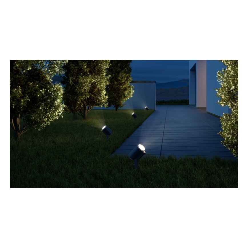 STEINEL 058685 – Lampada LED da esterno con sensore SPOT GARDEN 1×GU10/7W/230V IP44