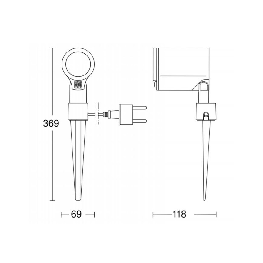 STEINEL 058685 – Lampe d'extérieur LED avec capteur SPOT GARDEN 1×GU10/7W/230V IP44