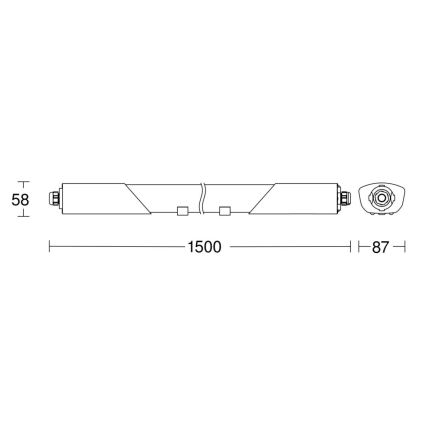 Steinel 058715 - LED-Hochleistungsleuchte mit Sensor und Notfallmodul RS PRO 5150 SC EM LED/42W/230V IP66 4000K
