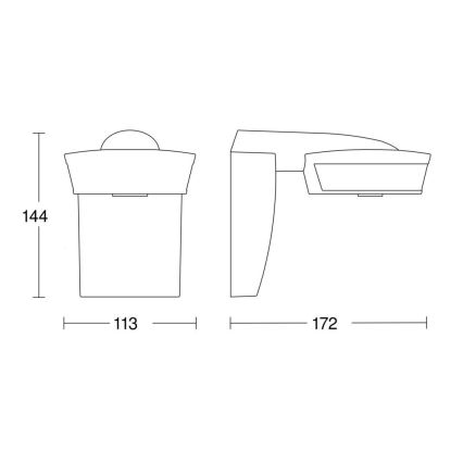 Steinel 059552 - Détecteur de mouvement SensIQ IP54 anthracite + télécommande