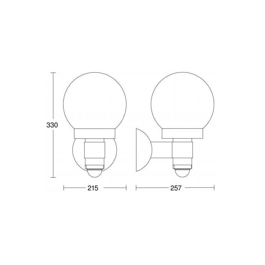 Steinel 059880 - Lampada LED da esterno con sensore L 115 1xE27/60W/230V IP44