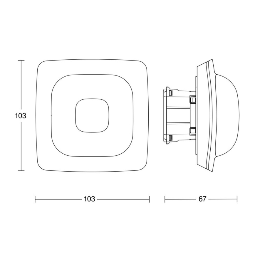 Steinel 064310 - Détecteur de présence IR Quattro HD-2 24m COM1 blanc