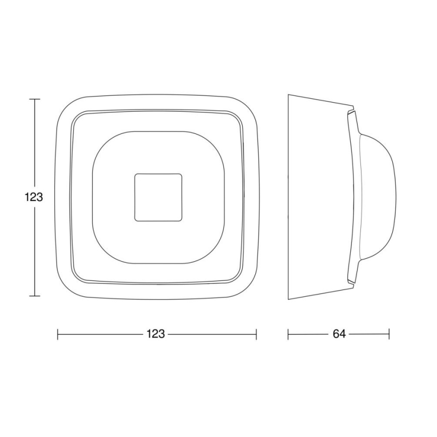 Steinel 064327 - Détecteur de présence IR Quattro HD-2 24m COM1 IP54 blanc