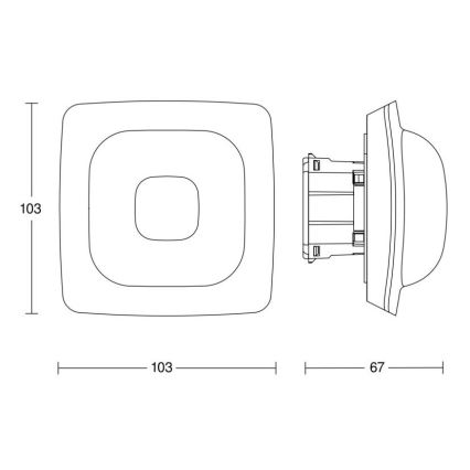 Steinel 064334 - Détecteur de présence IR Quattro HD-2 24m COM2 blanc