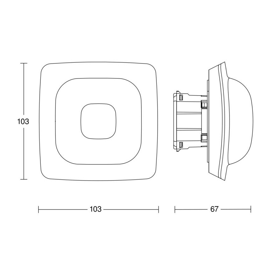 Steinel 064334 – Präsenzmelder IR Quattro HD-2 24m COM2 weiß