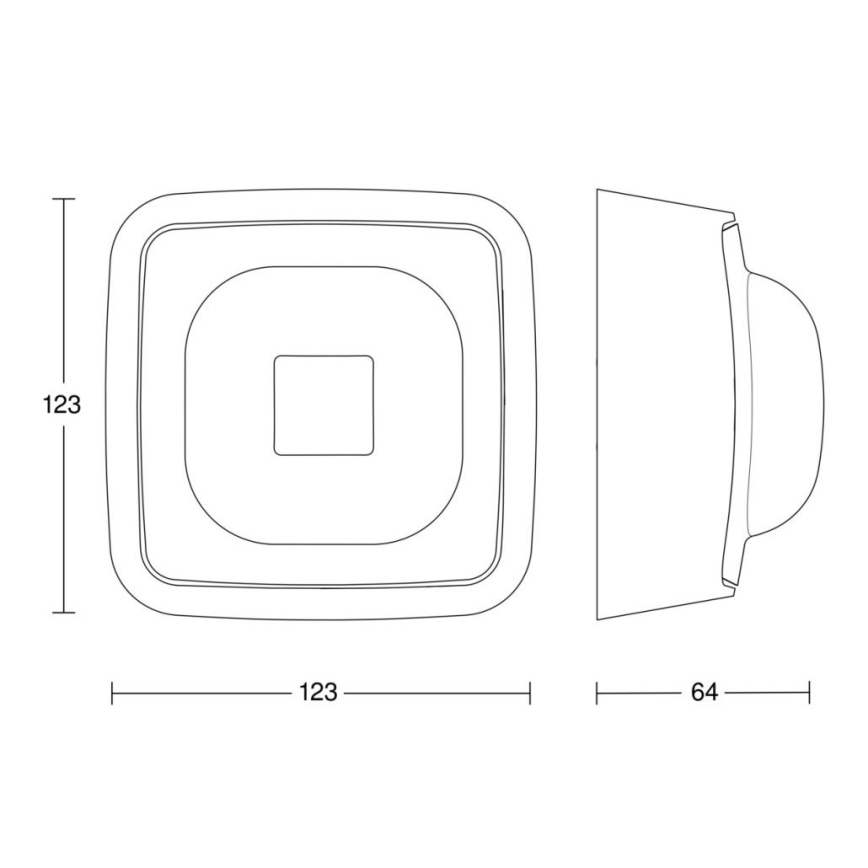 Steinel 064341 - Détecteur de présence IR Quattro HD-2 24m COM2 IP54 blanc