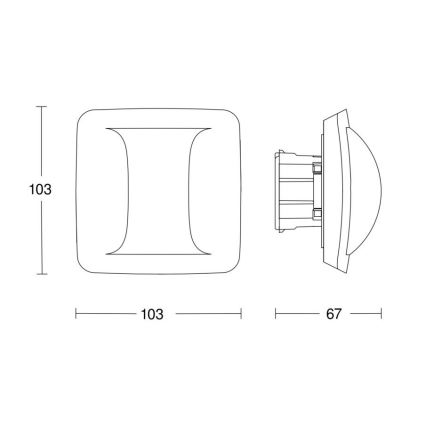 Steinel 064556 - Rilevatore di presenza Corridoio BT IPD (Slave) bianco