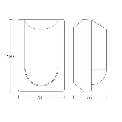 Steinel 064907 - Sensore di movimento da esterno IS 2180 ECO 230V IP54 antracite