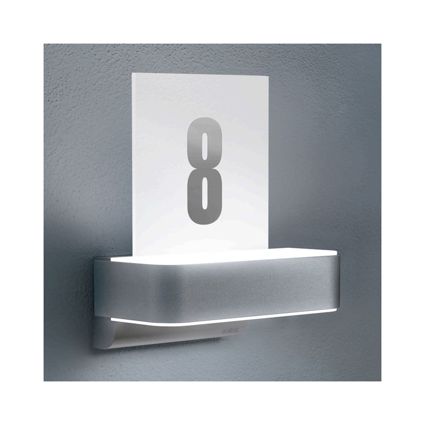 STEINEL 065713 - Numero civico LED con sensore L820 LED/12,5W/230V IP44