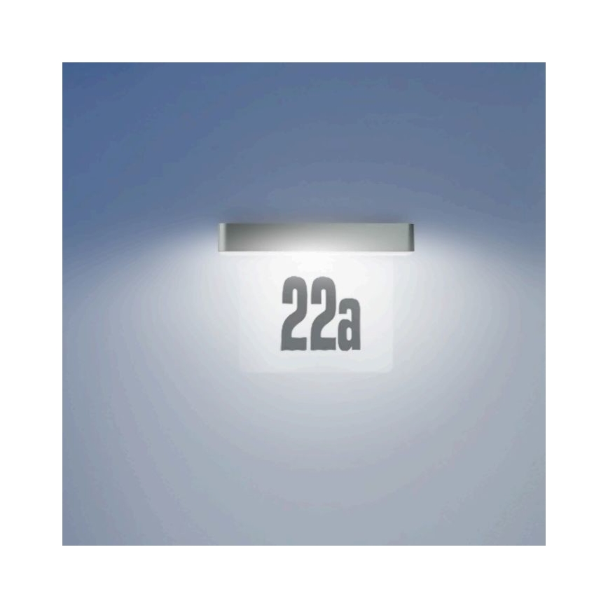 Steinel 065935 - Numéro de maison solaire LED XSolar SOL-O HN LED/0,07W 2000 mAh IP44 anthracite