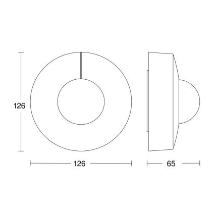 Steinel 068585 - Sensore di movimento IS 3360 40m V3 KNX IP54 rotondo nero