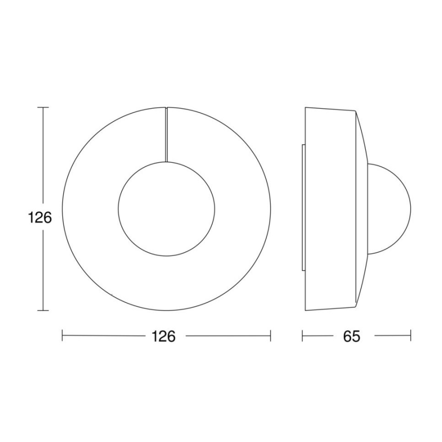 Steinel 068585 - Sensore di movimento IS 3360 40m V3 KNX IP54 rotondo nero