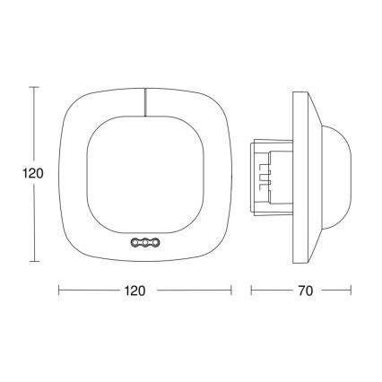 Steinel 068608 - Détecteur de présence IR Quattro HD 24m COM1 noir
