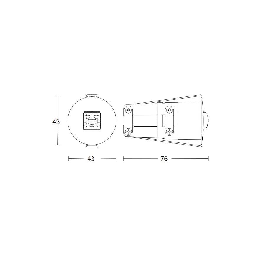 Steinel 068646 - Rilevatore di presenza IR Quattro MICRO 6m KNX IP65 tondo nero
