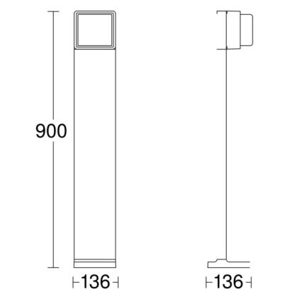 Steinel 078676 - Lampe d'extérieur à intensité variable GL 85 C 900 LED/9W/230V IP44