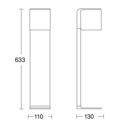 Steinel 079284 - Lampada da esterno a LED GL 80 C LED/9,1W/230V IP44 antracite