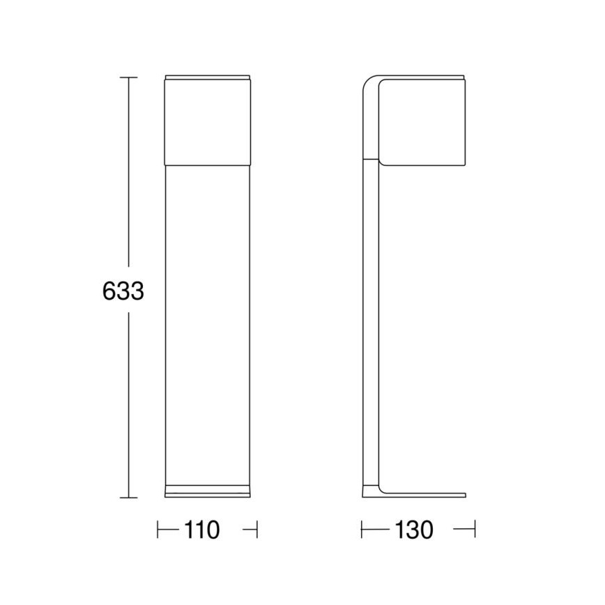 Steinel 079284 - Lampada da esterno a LED GL 80 C LED/9,1W/230V IP44 antracite