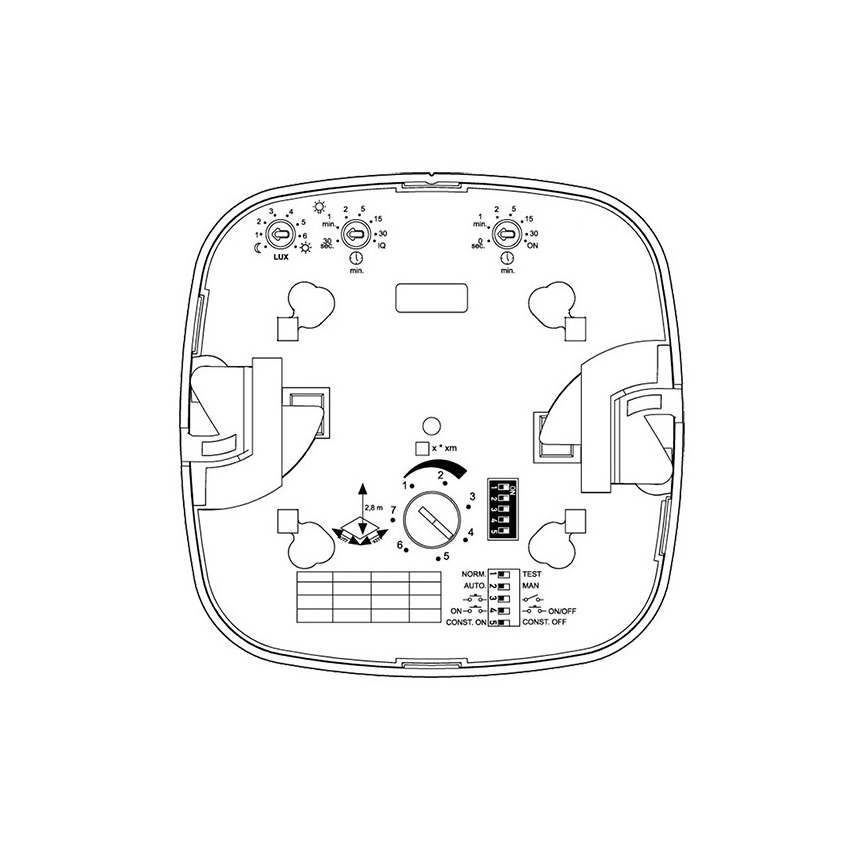 Steinel 079376 - Rilevatore di presenza IR Quattro HD 24m DALI-2 APC bianco