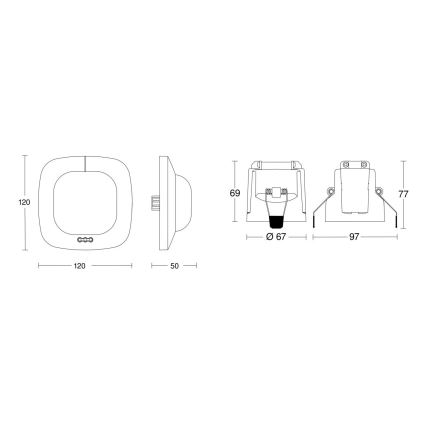 Steinel 079383 - Rilevatore di presenza IR Quattro HD 24m KNX bianco