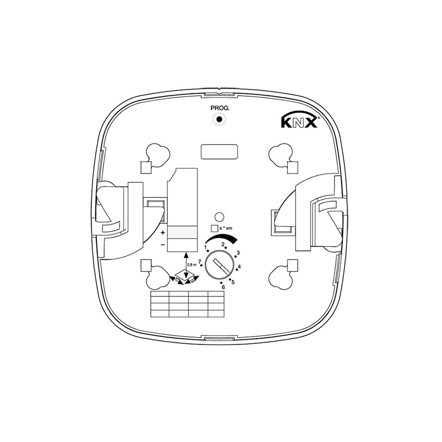Steinel 079390 - Détecteur de présence IR Quattro 8m V3 KNX blanc