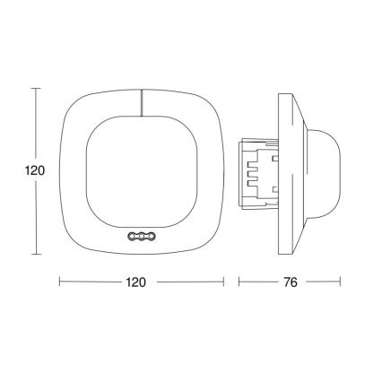 Steinel 079390 - Präsenzmelder IR Quattro 8m V3 KNX weiß