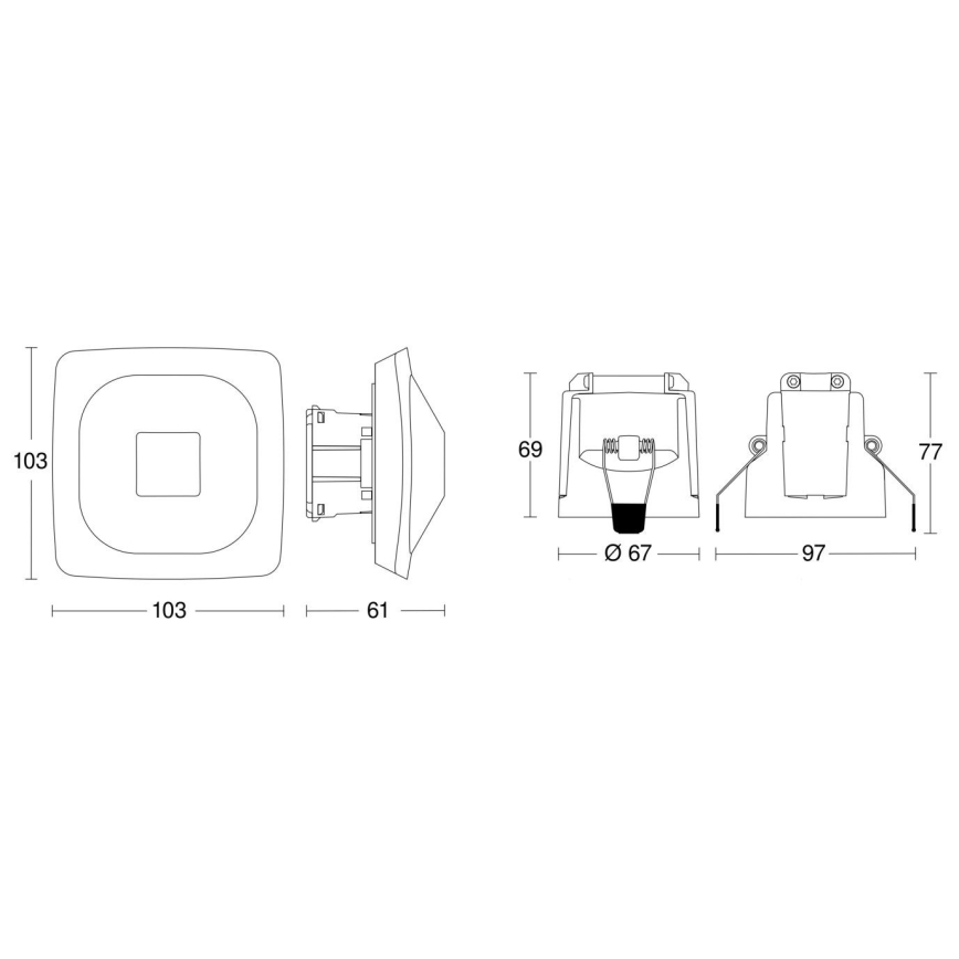 Steinel 079420 - Rilevatore di presenza HF 360-2 COM1 bianco