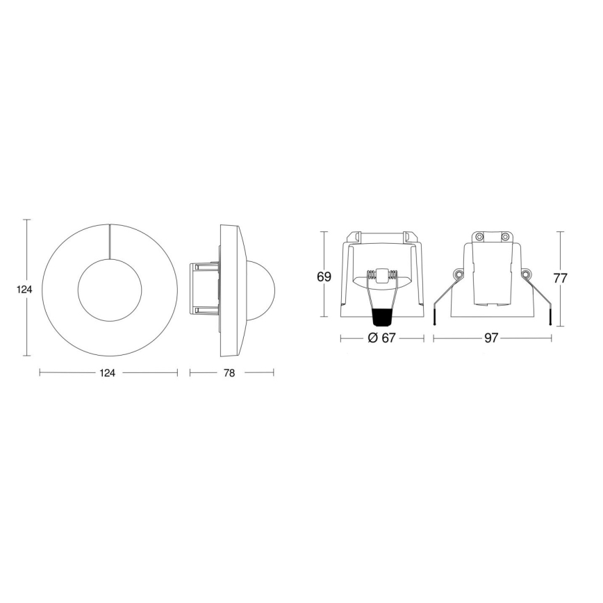 Steinel 079697 - Bewegungsmelder IS 345 COM1 230V weiß