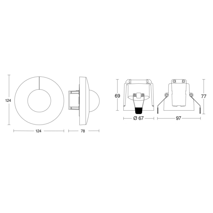 Steinel 080631 - Bewegungsmelder IS 3360 DALI-2 APC rund weiß