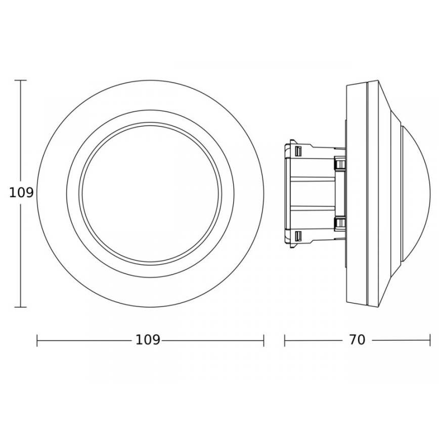 Steinel 086893 - Détecteur de mouvement MD IR 4360-8 COM1 UP WS blanc