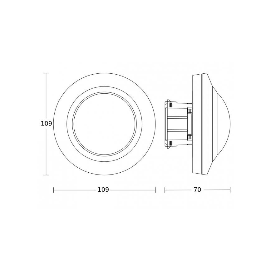 Steinel 087975 - Détecteur de mouvement encastrable avec un détecteur de présence PD-8 ECO KNX 360° blanc
