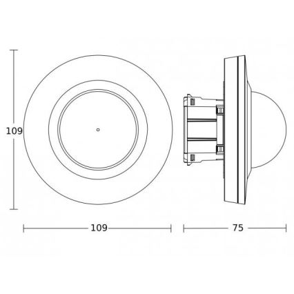 Steinel 088040 - Détecteur de mouvement avec un détecteur de présence PD-24 ECO KNX 360° noir