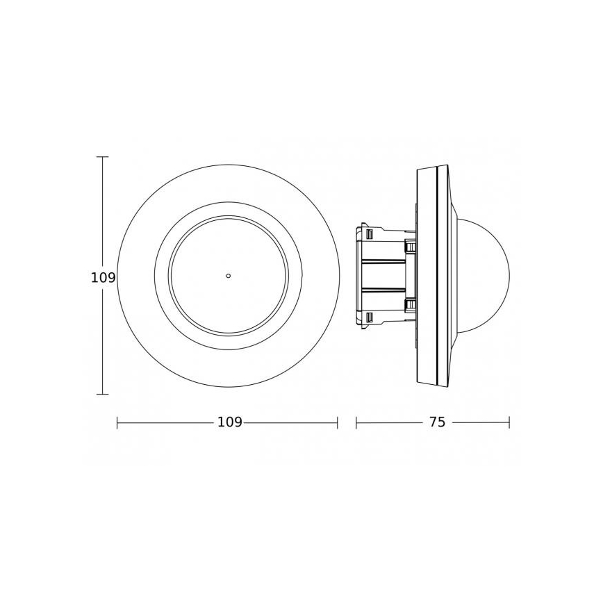 Steinel 088040 - Détecteur de mouvement avec un détecteur de présence PD-24 ECO KNX 360° noir