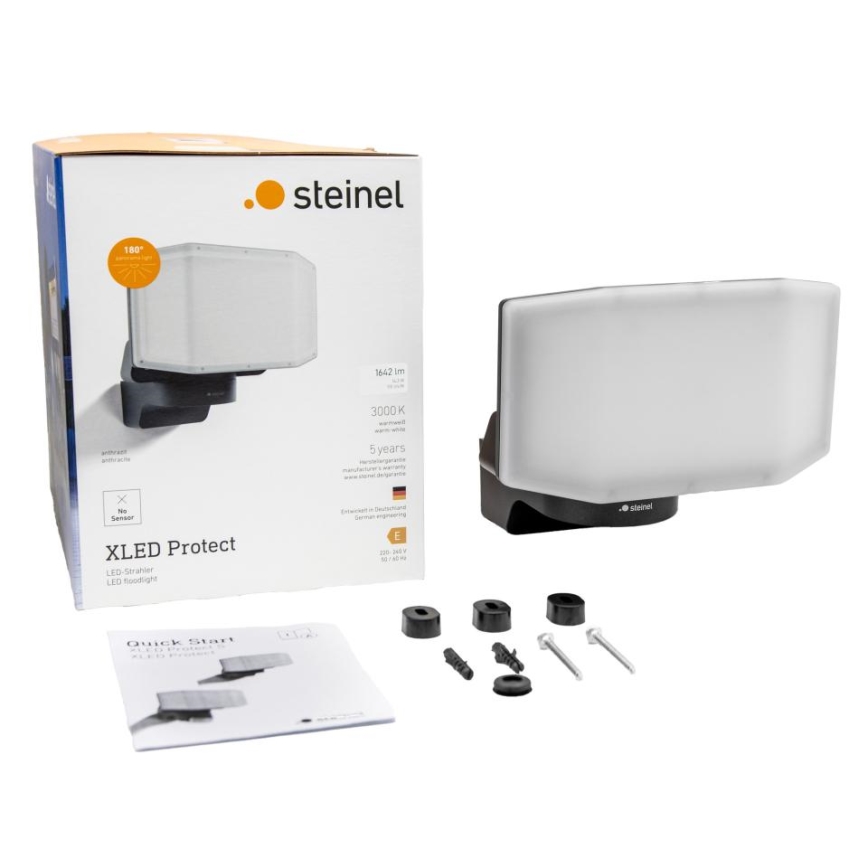 Steinel 090029 - Riflettore LED XLED PROTECT LED/13,6W/230V 3000K IP54 antracite