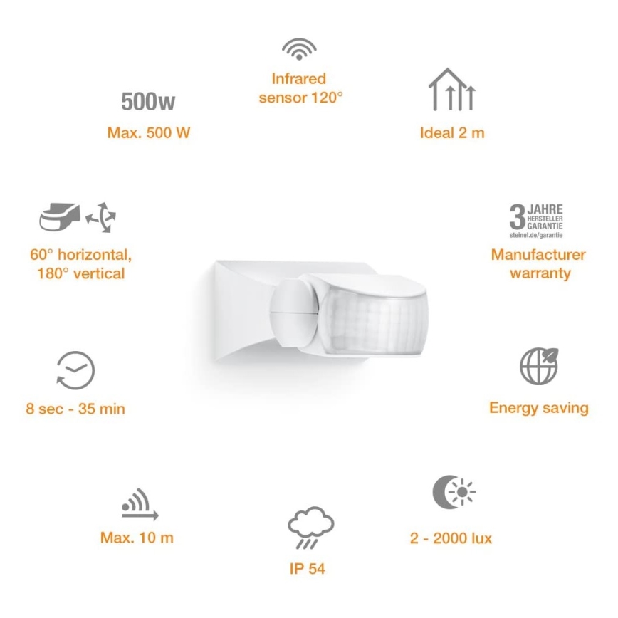 STEINEL 600310 - Capteur infrarouge  IS-1 blanc