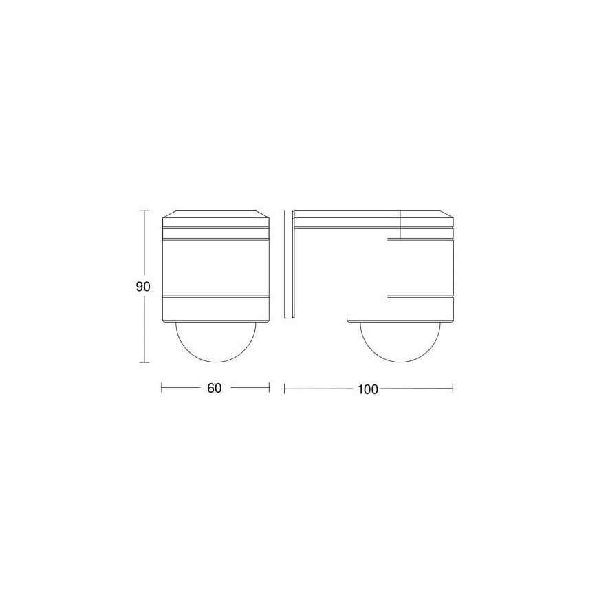 STEINEL 602710 - Sensore a parete a infrarossi per esterno IS240 antracite IP54