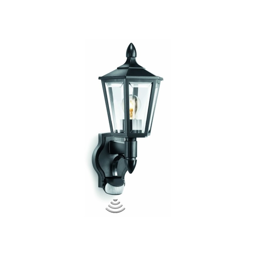 Steinel 617813 - Lampada da parete con sensore per esterno L 15 1xE27/60W/230V