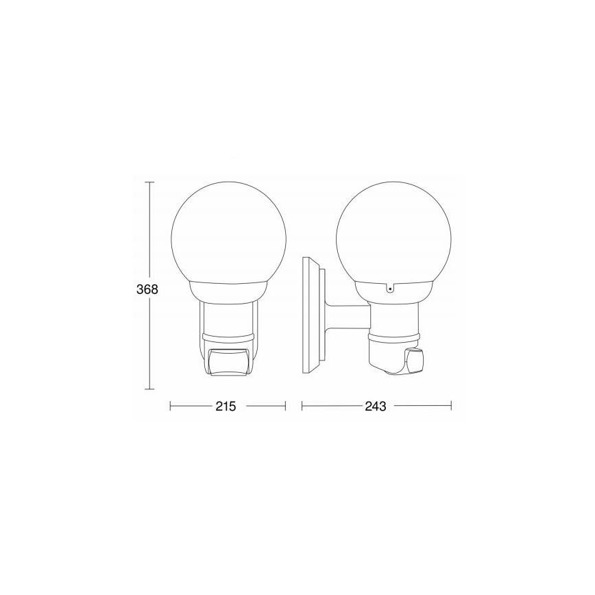 STEINEL 634315 - L 560 S Applique murale extérieur blanche avec détecteur
