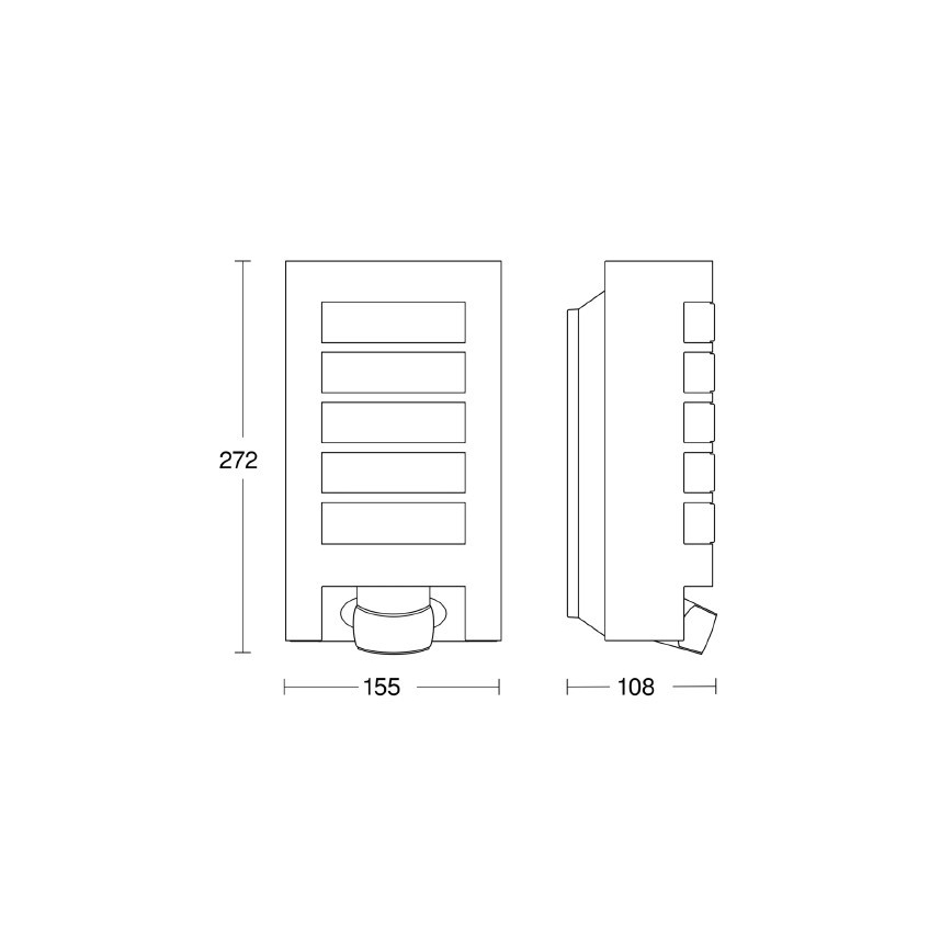 STEINEL 657819 - Luminaire extérieur avec détecteur L12 1xE27/60W/230V IP44