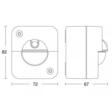 STEINEL 66048 - Détecteur infrarouge extérieur IR 180 AP 180° IP54 blanc