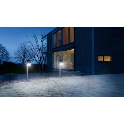 STEINEL 671211 - Riflettore solare a LED con sensore XSolar GL-S 0,5W/LED argento