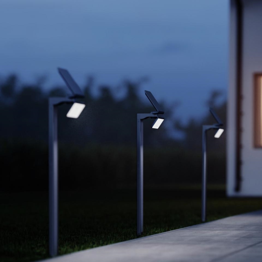 STEINEL 671211 - Riflettore solare a LED con sensore XSolar GL-S 0,5W/LED argento
