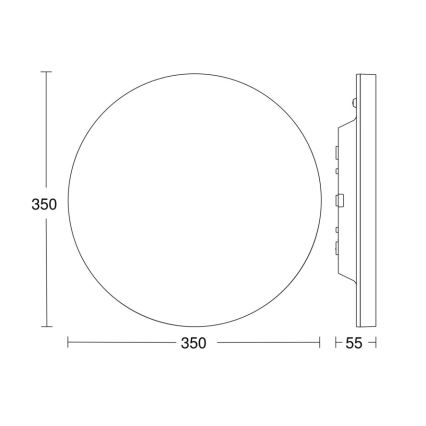 Steinel - Plafoniera LED dimmerabile con sensore RSPROR20BASIC 15,3W/230V IP40 4000K