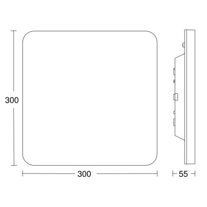 Steinel 067731- Plafoniera LED dimmerabile con sensore RS PRO R20 PLUS 15,86W/230V IP40 4000K