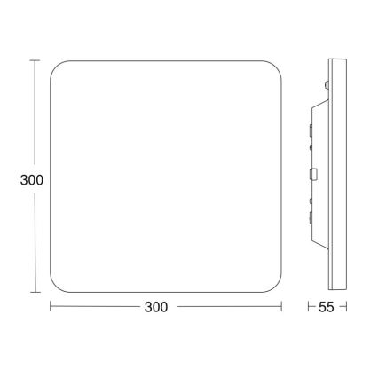 Steinel 067748 - Plafonnier LED à intensité variable avec détecteur RS PRO R20 PLUS 15,86W/230V IP40 3000K