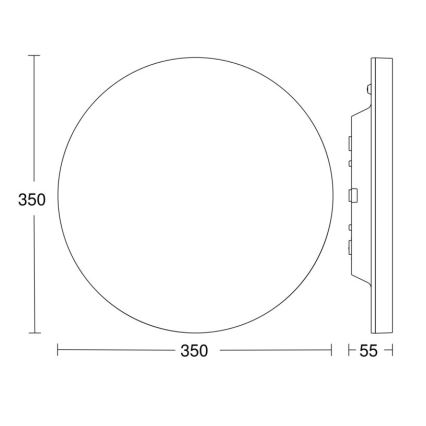 Steinel 067724 - Plafonnier LED à intensité variable avec détecteur RS PRO R20 PLUS 15,86W/230V IP40 4000K