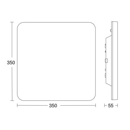 Steinel 067779 - Plafonnier à intensité variable LED avec détecteur RS PRO R30 Q plus SC 23,9W/230V 4000K IP40