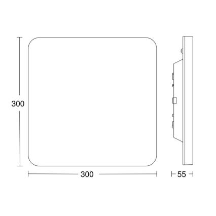Steinel-Luminaire LED à intensité variable avec un détecteur RSPROR20BASICQ 15,3W/230V IP40 4000K