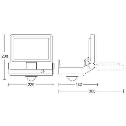 Steinel - Projecteur LED avec détecteur XLED PRO ONE S 18,4W/230V IP44 3000K anthracite + télécommande